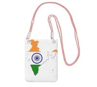 DUWAA Flag Map Of India Print Crossbody Bag For Women, Shoulder Bag Purse, Travel Sport Mini Phone Bag, Phone Wallet, Pink, One Size