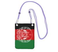 DUWAA Flag Of Afghanistan Print Crossbody Bag For Women, Shoulder Bag Purse, Travel Sport Mini Phone Bag, Phone Wallet, Purple, One Size