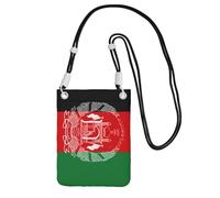DUWAA Flag Of Afghanistan Print Crossbody Bag For Women, Shoulder Bag Purse, Travel Sport Mini Phone Bag, Phone Wallet, Black, One Size
