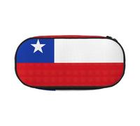 DUWAA Flag of Chile print Functional Stationery Pouch Portable Pencil Bags Pencil case, Lightweight Pencil Pouch