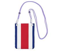 DUWAA Flag Of Costa Rica Print Crossbody Bag For Women, Shoulder Bag Purse, Travel Sport Mini Phone Bag, Phone Wallet, Purple, One Size
