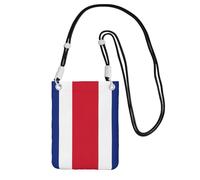 DUWAA Flag Of Costa Rica Print Crossbody Bag For Women, Shoulder Bag Purse, Travel Sport Mini Phone Bag, Phone Wallet, Black, One Size