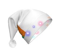 DUWAA Flag Of Cote D'Ivoire Print Light Up Christmas Hat, Glow Lighted Santa Cap With Colorful Led Strip Light For Adults