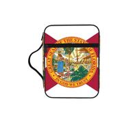 DUWAA Flag of Florida Print 26Ã- 20 Cm Large Capacity Bible Cover Case, Study Supplies Tote Bag for Women and Christian