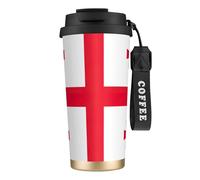 DUWAA Flag Of Georgia Print Stainless Steel Insulated Travel Coffee Mug, Camping Mug,Coffee Tumbler For Men Women