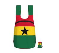 DUWAA Flag Of Ghana Print Anti-Tear Backpack For Men Women Foldable Shopping Bag Ultra Light Camping Backpack Work Bag