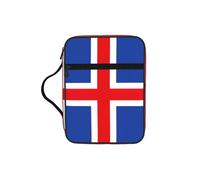 DUWAA Flag of Iceland Print 26Ã- 20 Cm Large Capacity Bible Cover Case, Study Supplies Tote Bag for Women and Christian