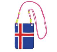 DUWAA Flag Of Iceland Print Small Crossbody Bags For Women Trendy, Phone Purse With Adjustable Strap,For Hiking Travel, Fuchusia, One Size