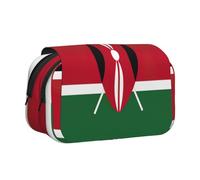 DUWAA Flag of Kenya print Pen Pencil Case with Zipper Clear Makeup Color Pouch Cosmetics Bag Multi-Purpose Stationary Bag