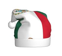 DUWAA Flag Of Mexico Print Christmas Hats For Adult, Santa Hat Unisex, Comfort Xmas Hat For New Year Festive Party