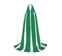 DUWAA Flag Of Nigeria Print Medieval Cloak Wizard Robe Cloak With Hood Renaissance Cape Halloween Costume Cosplay Prop