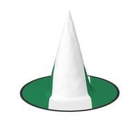 DUWAA Flag Of Nigeria Print Witch Hat, Wizard Hat Cosplay Accessories For Halloween Costume Party Masquerade Carnivals-3pcs