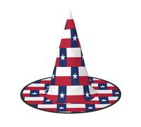 DUWAA Flag Of Texas Print Witch Hat Witches Hats Halloween Women Adult Wizard Men Costume Cosplay Party Accessory-1pcs