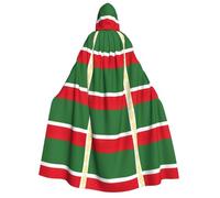 DUWAA Flag of the Chechen Republic print Cloak with Hood for Men Women, Hooded Cape Cloak Unisex Halloween Witch Vampire Costume