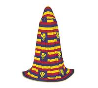 DUWAA Flag Of The Kingdom Of Hawaii Print Halloween Costume Clothes Halloween Medieval Costume Cape For Women Men Renaissance Hooded Cloak