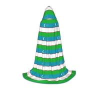 DUWAA Flag Of The Republic Of Uzbekistan Print Halloween Costume Clothes Halloween Medieval Costume Cape For Women Men Renaissance Hooded Cloak