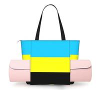 DUWAA Flag of The Sultanate of Burongan Print Large Work Tote Bag with Yoga Mat Holder, Large Size Pocket Everyday Bag for Yoga Gym