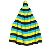 DUWAA Flag of the Sultanate of Burongan print Men's Cosplay Cloak Robe Costume Halloween Hooded Uniform Medieval Cloak Wizard Robe