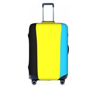 DUWAA Flag Of The Sultanate Of Burongan Print Travel Luggage Cover, Waterproof Dustproof Suitcase Protector, Elastic Luggage Protector, White, XL