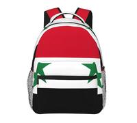 DUWAA Flag Of The Syrian Arab Republic Print Camping Backpack Gym Backpack With Adjustable Shoulder Straps Sturdy Work Bag Laptop Rucksack