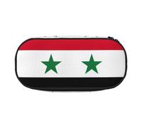 DUWAA Flag of the Syrian Arab Republic print Functional Stationery Pouch Portable Pencil Bags Pencil case, Lightweight Pencil Pouch