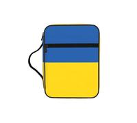 DUWAA Flag of Ukraine Print Multi Functional Bible Bag Cosmetic Bags with Handle Waterproof Pencil Case with Compartments