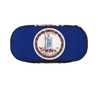 DUWAA Flag of Virginia print Functional Stationery Pouch Portable Pencil Bags Pencil case, Lightweight Pencil Pouch