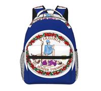 DUWAA Flag Of Virginia Print Rucksack Bag For Men Women High-Capacity Vacuum Backpack Multi-Layer Design Travel Backpack