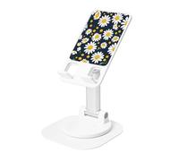 DUWAA Floral Daisies Pattern Print 360°Rotating Cell Phone Stand, Adjustable Cell Phone Holder,Foldable Portable Phone Holder