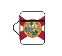 DUWAA Florida State Flag Print 26Ã- 20 Cm Large Capacity Bible Cover Case, Study Supplies Tote Bag for Women and Christian