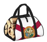 DUWAA Florida State Flag Print Wood Baskets with Handle Large Log Store for Fireplace Wear-Resistant Picnic Bags Log Basket