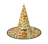 DUWAA France Food Culture Art Print Print Witch Hat Witches Hats Halloween Women Adult Wizard Men Costume Cosplay Party Accessory-1pcs