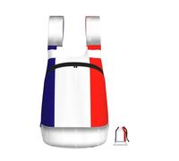 DUWAA French Flag Print Portable Daypack, Foldable Lightweight Storage Shoulder Backpack Bag For Travel Hicking Outdoor