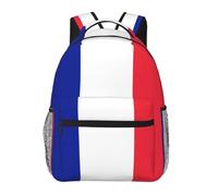 DUWAA French Flag Print Rucksack Bag For Men Women High-Capacity Vacuum Backpack Multi-Layer Design Travel Backpack