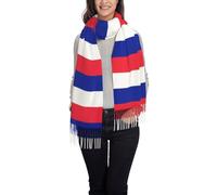 DUWAA French Flag Print Scarf For Women Lightweight Soft Scarves Fall Winter Fashion Shawl Wrap With Fringe