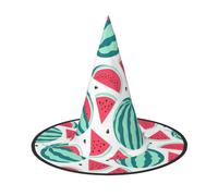 DUWAA Fruits Watermelon Print Halloween Witch Hat Costume Accessory Women Hats For Halloween Party Cosplay Accessories-2pcs