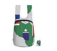 DUWAA Gambia Flag Map With White Star Print Foldable Hiking Shoulder Bags, Travel Lightweight Packable Daypack Backpack 10kg For Women Men