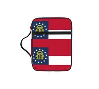 DUWAA Georgia State Flag Print 26Ã- 20 Cm Large Capacity Bible Cover Case, Study Supplies Tote Bag for Women and Christian