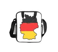 DUWAA German Flag Map Print Clear Lunch Bag For Work, Transparent Lunch Tote With Adjustable Strap And Dual Mesh Side Pockets