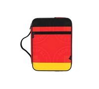 DUWAA German Flag Map Print Multi Functional Bible Bag Cosmetic Bags with Handle Waterproof Pencil Case with Compartments