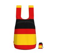 DUWAA German Flag Print Foldable Hiking Shoulder Bags, Travel Lightweight Packable Daypack Backpack 10kg For Women Men