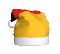 DUWAA Germany Flag Print Christmas Hat, Fun Plush Adult Santa Hat, Novelty Holiday Headwear For New Year Festive Party