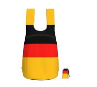 DUWAA Germany Flag Print Foldable Hiking Shoulder Bags, Travel Lightweight Packable Daypack Backpack 10kg For Women Men