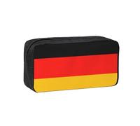 DUWAA Germany Flag Print Large Capacity Pencil Case Pencil Pouch with Zipper Portable Pen Case for Office Travel Makeup