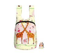 DUWAA Giraffe Heart Flower Butterfly Print Portable Daypack, Foldable Lightweight Storage Shoulder Backpack Bag For Travel Hicking Outdoor