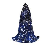 DUWAA Glow In The Dark Print Halloween Hooded Cloak Cape Medieval Style For Christmas Party, Cosplay Masquerade Costumes