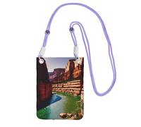 DUWAA Grand Canyon Print Crossbody Bag For Women, Shoulder Bag Purse, Travel Sport Mini Phone Bag, Phone Wallet, Purple, One Size