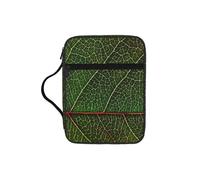 DUWAA Green Leaf Texture Veins Print 26× 20 Cm Large Capacity Bible Cover Case, Study Supplies Tote Bag for Women and Christian