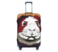DUWAA Guinea Pig Pattern Print Luggage Cover Elastic Suitcase Cover Protector Fits 18-32 Inch Suitcase Travel Accessories, White, L