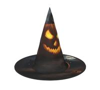 DUWAA Halloween Pumpkin Print Print Halloween Hanging Witch Hats Costume Accessories, Decorations For Home, Yard, Porch-3pcs